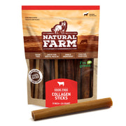 Natural Farm Collagen Sticks for Dogs (6 Inch, 25 Pack), Odor-Free Long Lasting Collagen Chews & Rawhide Alternative- 95% Collagen, Low Fat, High Protein- Best Dental Dog Treats – Medium & Large Dogs