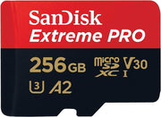 SanDisk 256GB Extreme PROÃÂ® microSDÃ¢ÂÂ¢ UHS-I Card with Adapter C10, U3, V30, A2, 200MB/s Read 140MB/s Write SDSQXCD-256G-GN6MA