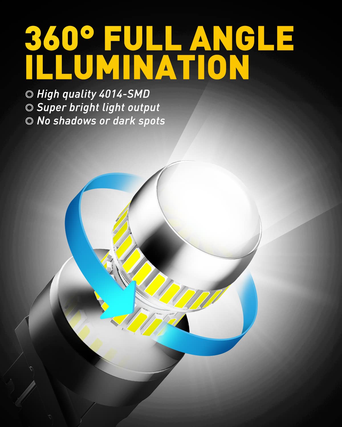 AUXITO 3157 LED Bulb White, Super Bright 3156 3056 3057 4157 3047 4057 3457 4114 LED Bulb for Backup Reverse Tail Brake DRL Signal Parking Lights, Pack of 2