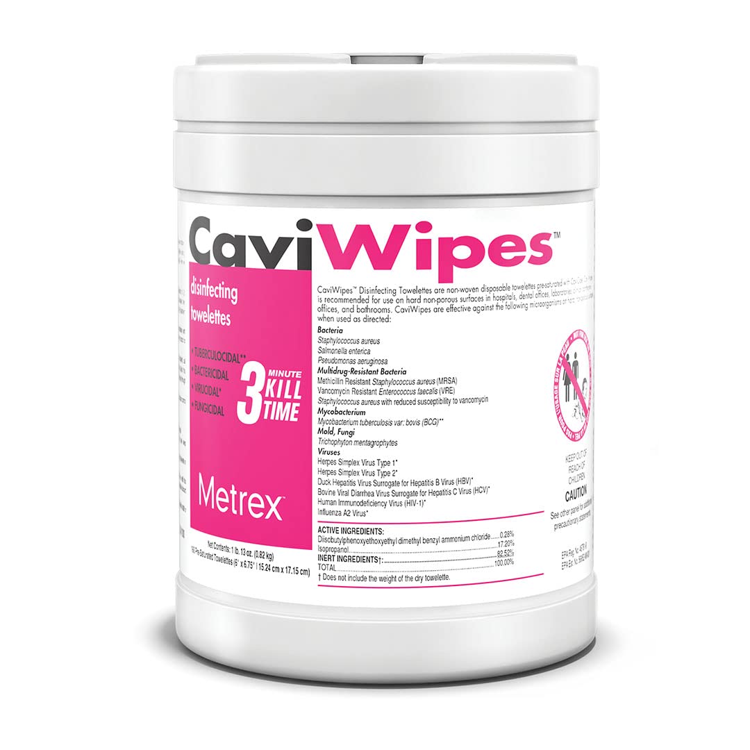 CaviWipes - Disposable Germicidal Cleaner & Healthcare Disinfecting Wipes, 160 Count