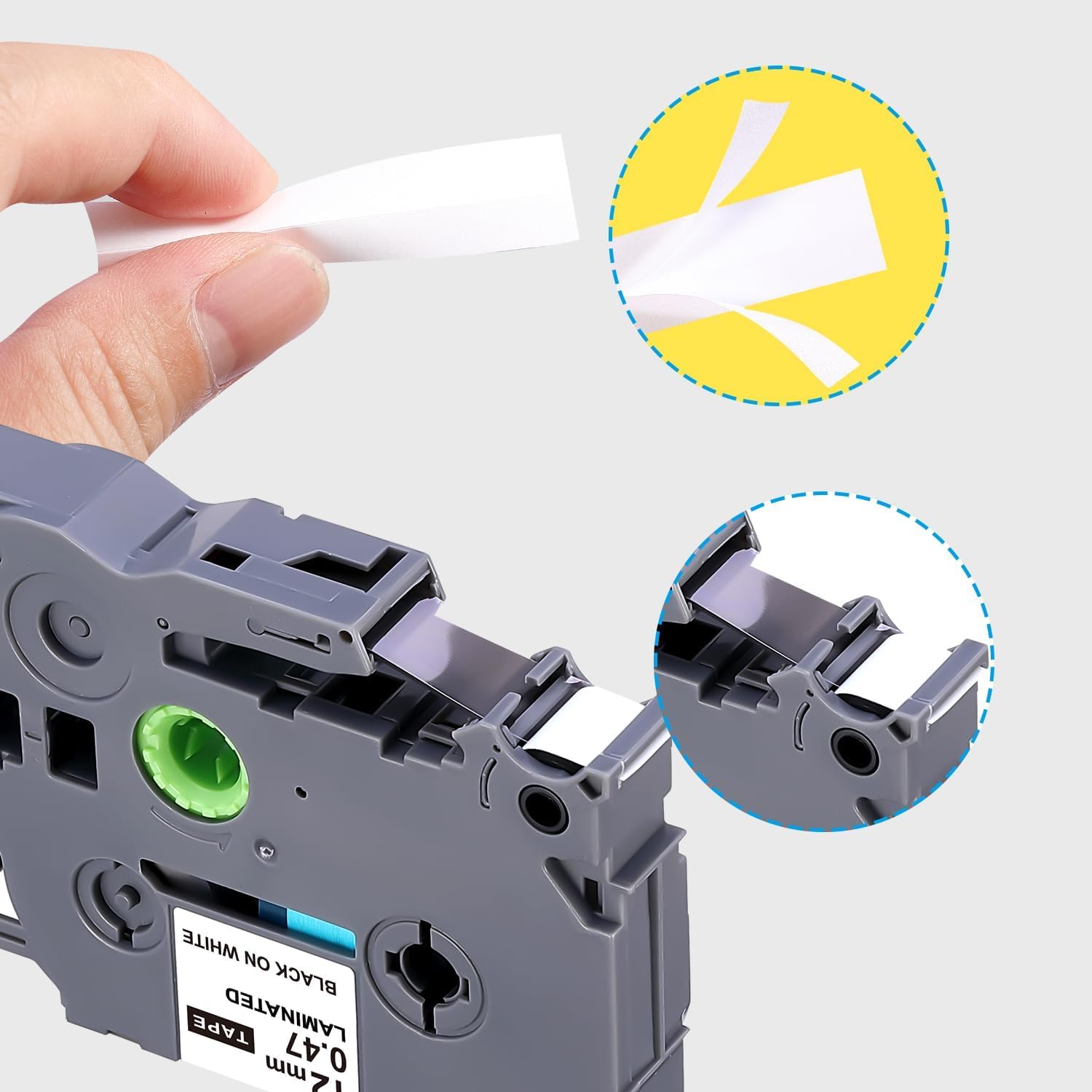 JOJOME TZE-231 Compatible Label Tape Replacement for Brother TZe-231 TZ-231 Laminated P Touch Label Maker Tape, Black on White, for PT-D200 PT-D210 PTH100 PT-D400, 0.47" x 26.2'(12mm x 8m), 5 Packs