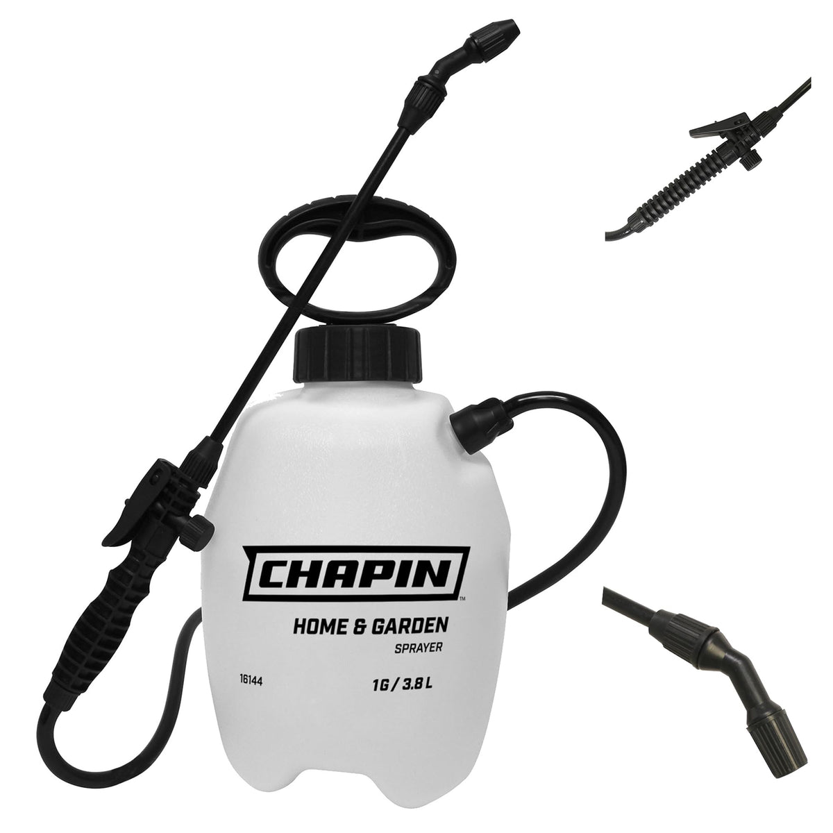 Chapin International 16144 3,8-Liter-Mehrzweckspritze für Rasen, Haus und Garten, Transluzentes Weiß