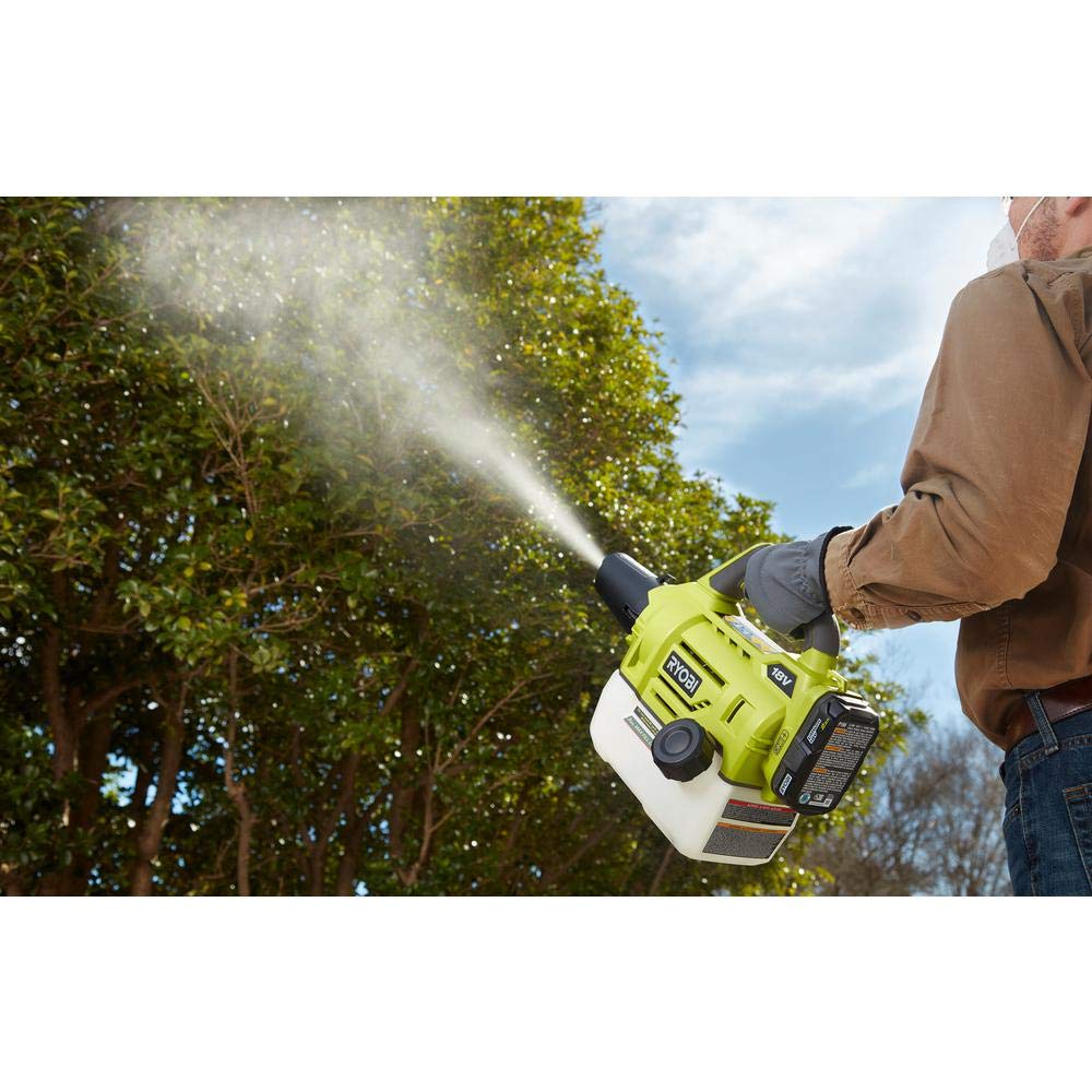 RYOBI ONE+ 18-Volt Lithium-Ion Cordless Mister with 2.0 Ah Battery and Charger Included Green
