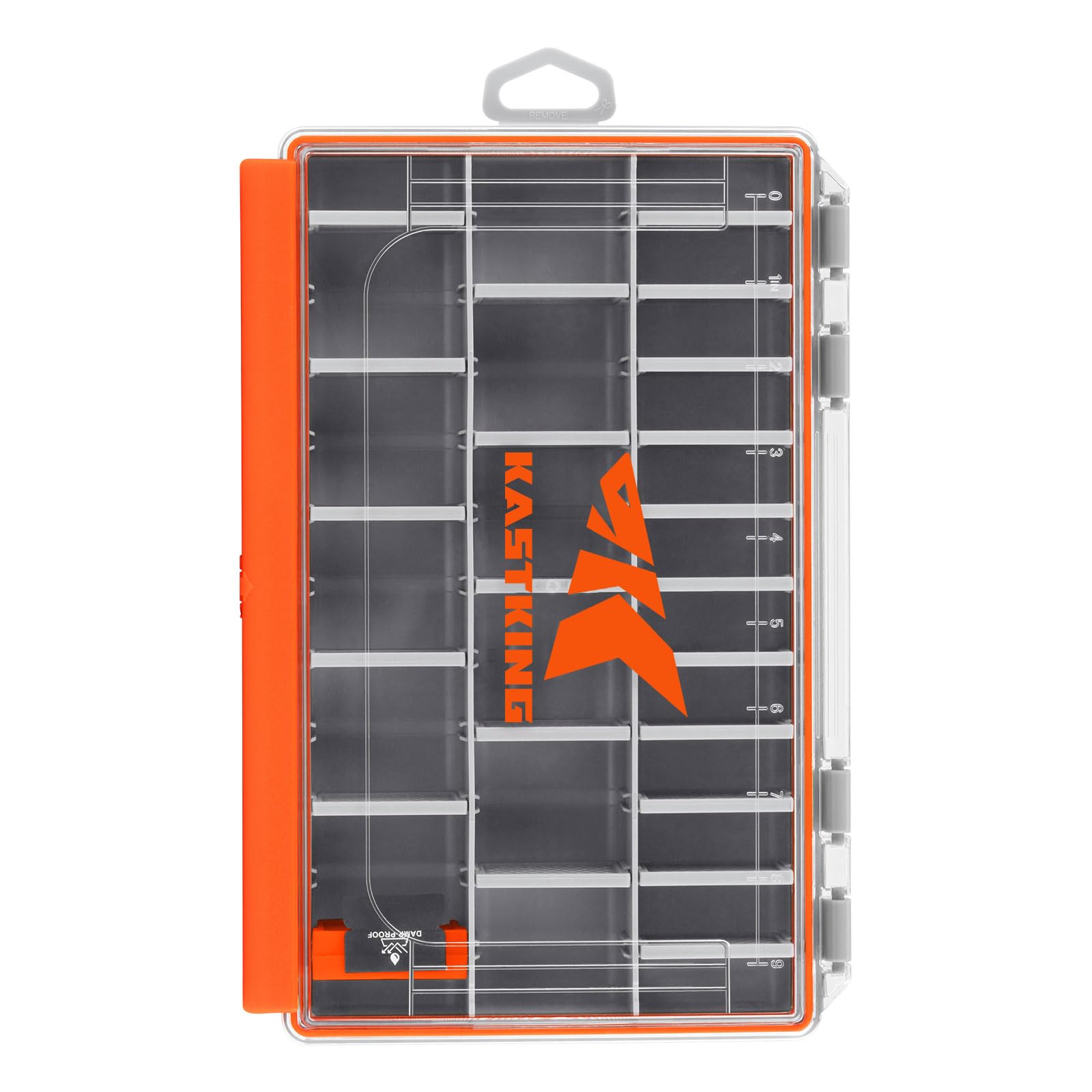 KastKing HyperSeal Waterproof Fishing Tackle Box, Waterproof 3600 and 3700 Tackle Trays, Organizer with Removable Dividers, Lure Box and Terminal Tackle Storage