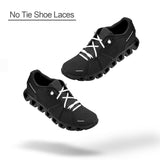 VEILLEONG 2 Pair Elastic No Tie Shoe Laces Tieless Shoelaces for Sneakers Shoes, One Size Fits All for Kids and Adults White