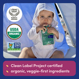 Cerebelly Baby Food Pouches - Organic Beans & Veggies Purees Variety Pack (4 oz, Pack of 8) Toddler Snacks - 16 Brain-supporting Nutrients - Healthy Snacks, Gluten-Free, BPA-Free, Non-GMO