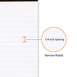 Amazon Basics Narrow Ruled Lined Writing Note Pad, 5 inch x 8 inch, Canary, 600 Count (12 Packs of 50)