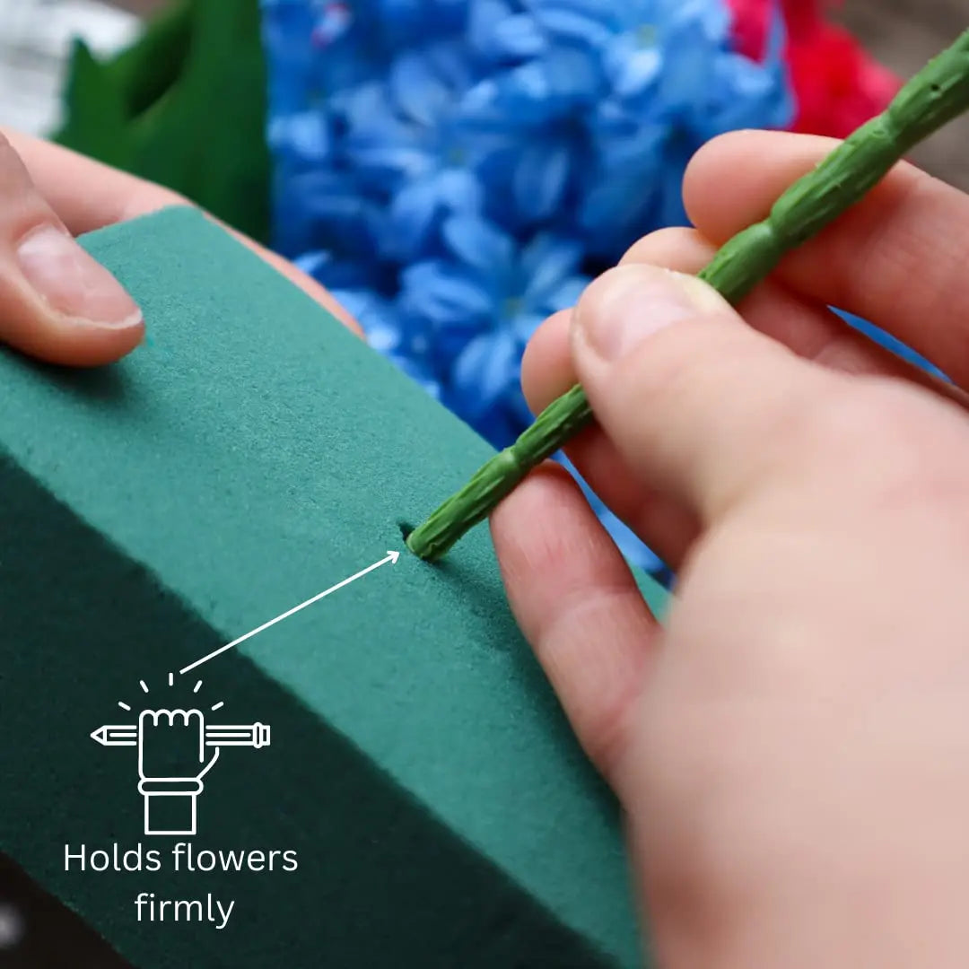 FLOFARE Pack of 3 Floral Foam Blocks Each (5.5"L x 3.1"W x 1.7"H) Green Wet & Dry Flower Foam for Fresh & Artificial Flower Arrangement, Plant Foam, Florist Supplies for DIYs, Arts, Crafts & Weddings