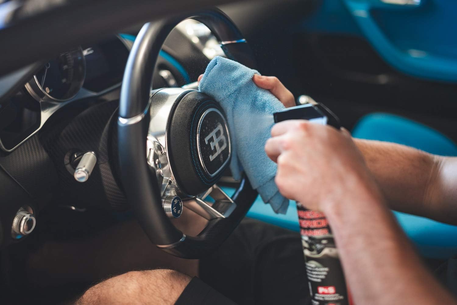 P & S Professional Detail Products Xpress Interior Cleaner – Safe for Leather, Vinyl, Plastic & More, Removes Dirt, Grease & Oil, No Residue, Fresh Scent, No Dilution Needed - 1 Gallon