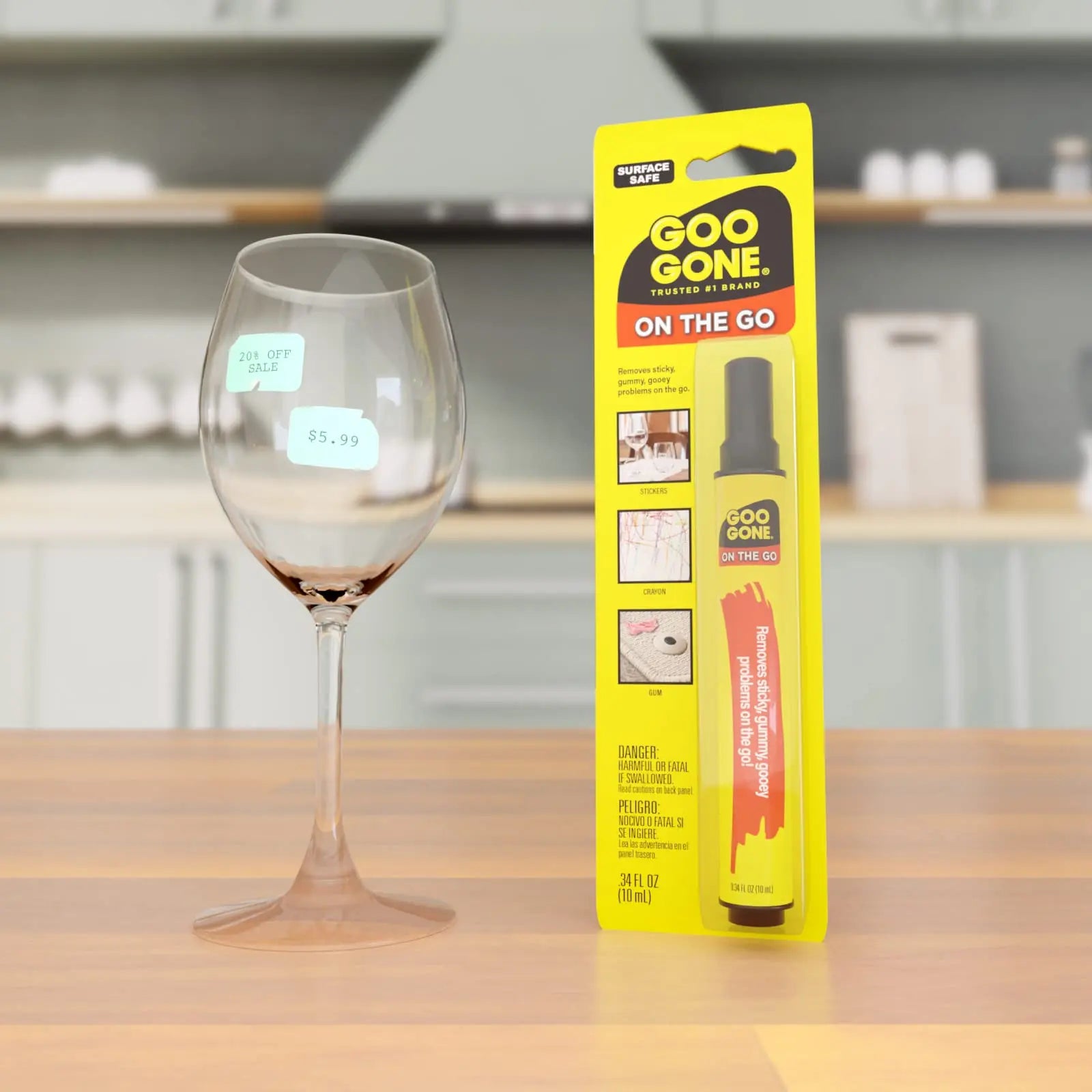 Goo Gone on the Go Pen - Adhesive Remover - Quickly Removing Stubborn Stickers Crayon Tape and More