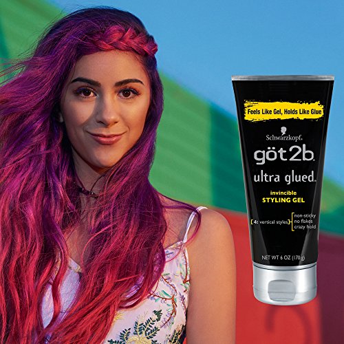 Got2B Glued Styling Spiking Hair Gel 2 - 6 oz tubes + 1 Travel 1.25 oz tube