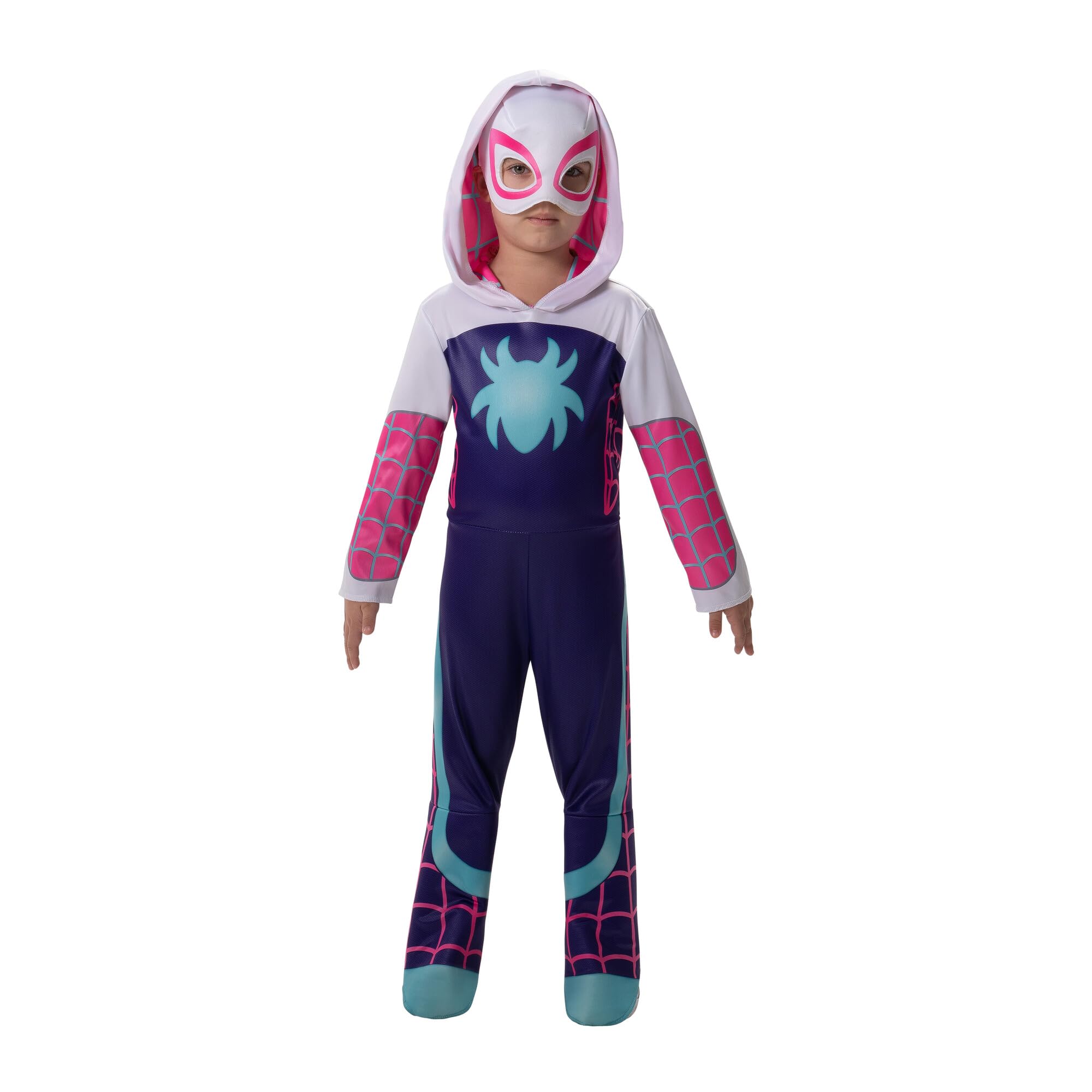 MARVEL Toddler Ghost Spider Costume, Girls Spider-Man and His Amazing Friends Gwen Stacy Kids Costume