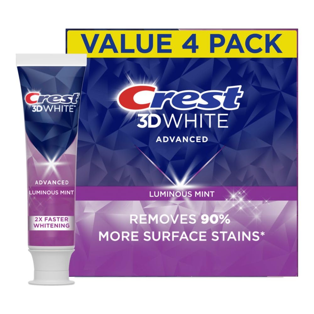 Crest 3D White Brilliance Toothpaste, Vibrant Peppermint, Travel Size, 0.85 oz (24g) - Pack of 12