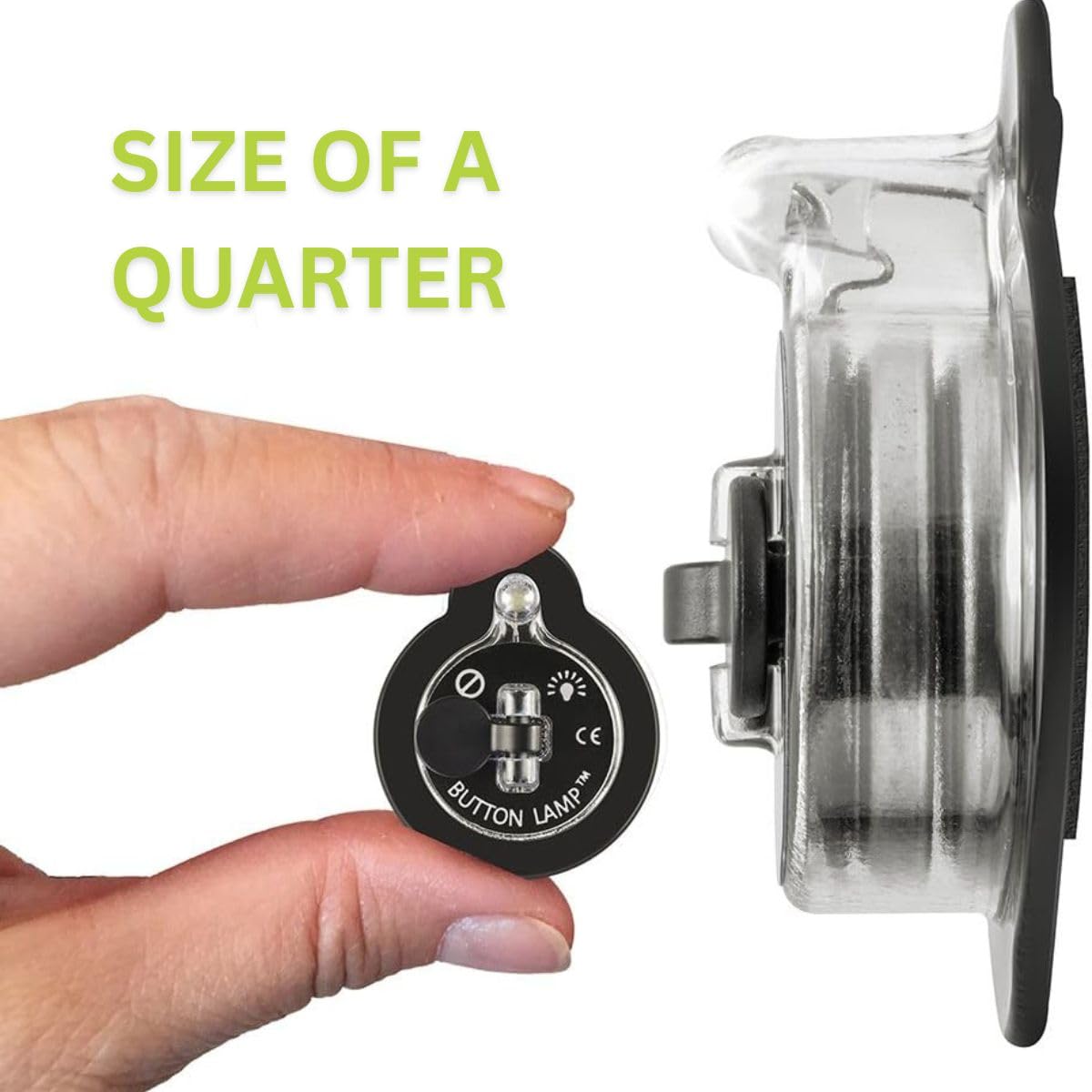 Panther Vision Button LAMP Adhesive LEDs Light Package - Lightweight, Ultra Small, Ultra Bright LED Utility Lights (6 Pack)