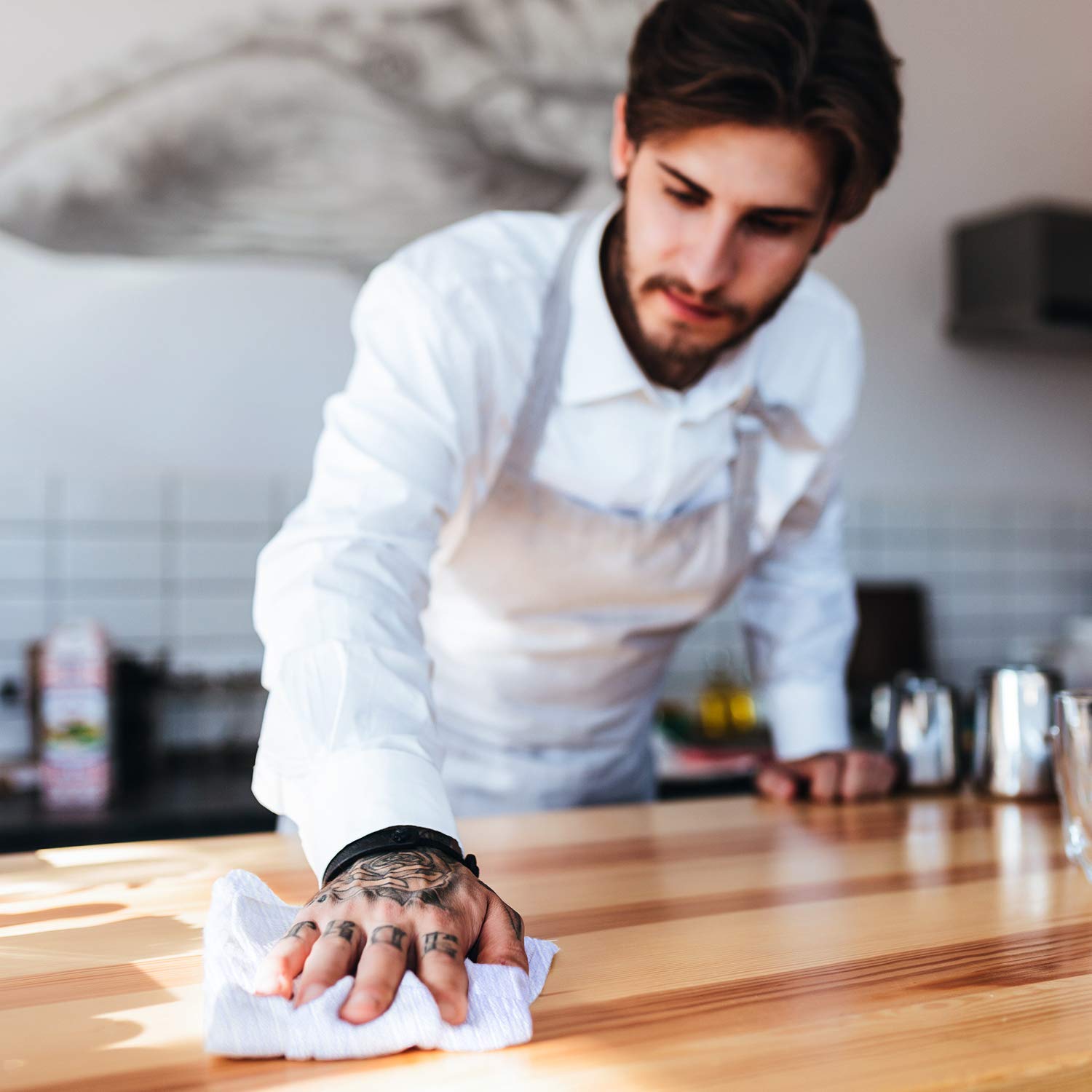 Utopia Kitchen White Flour Sack Towels [12 Pack - 28 x 28 Inch] 100% Cotton Tea Towels for Cleaning & Drying - Highly Absorbent Kitchen Dish Cloth