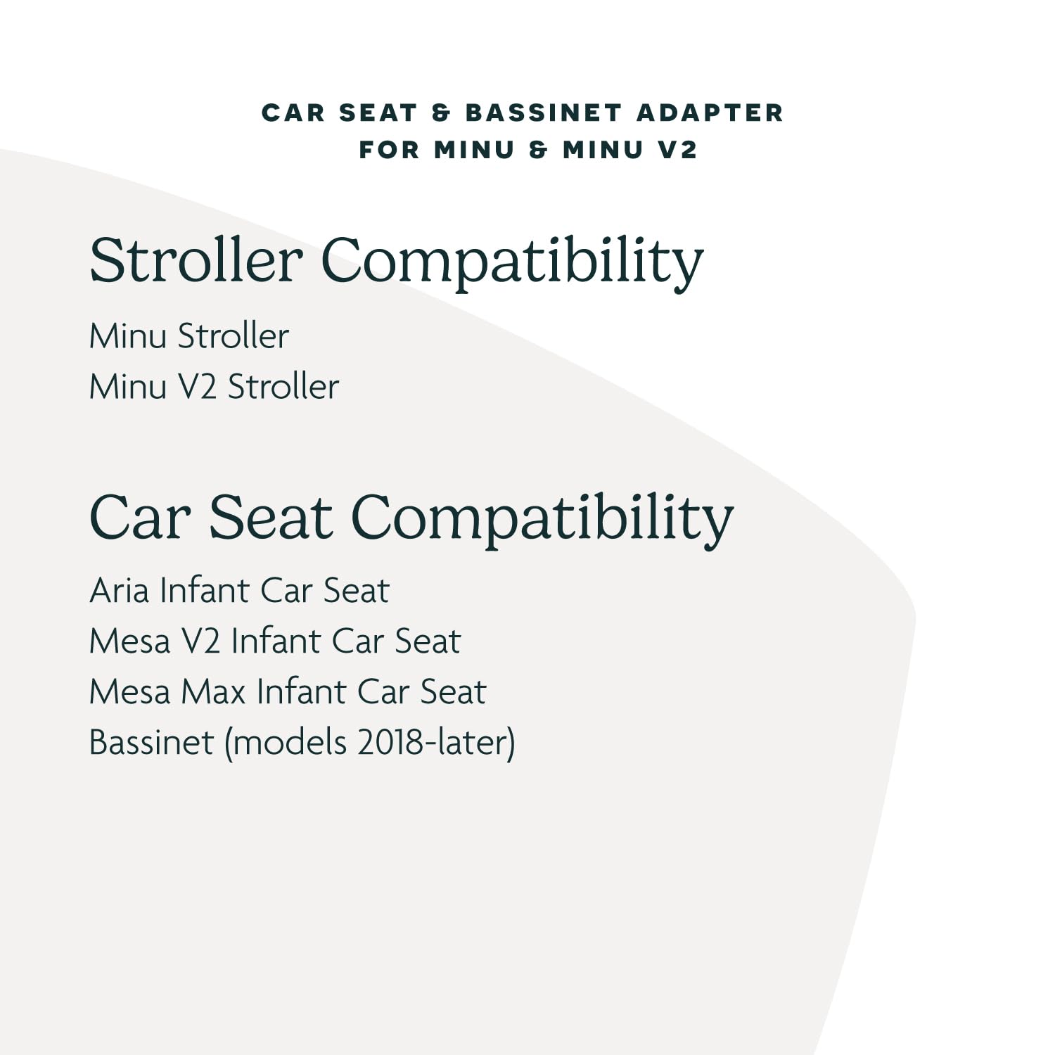 UPPAbaby Adapter for Minu and Minu V2 Strollers/Compatible with Bassinet, Aria, Mesa V2, or Mesa Max Infant Car Seats/Quick + Secure Attachment / 1 Set