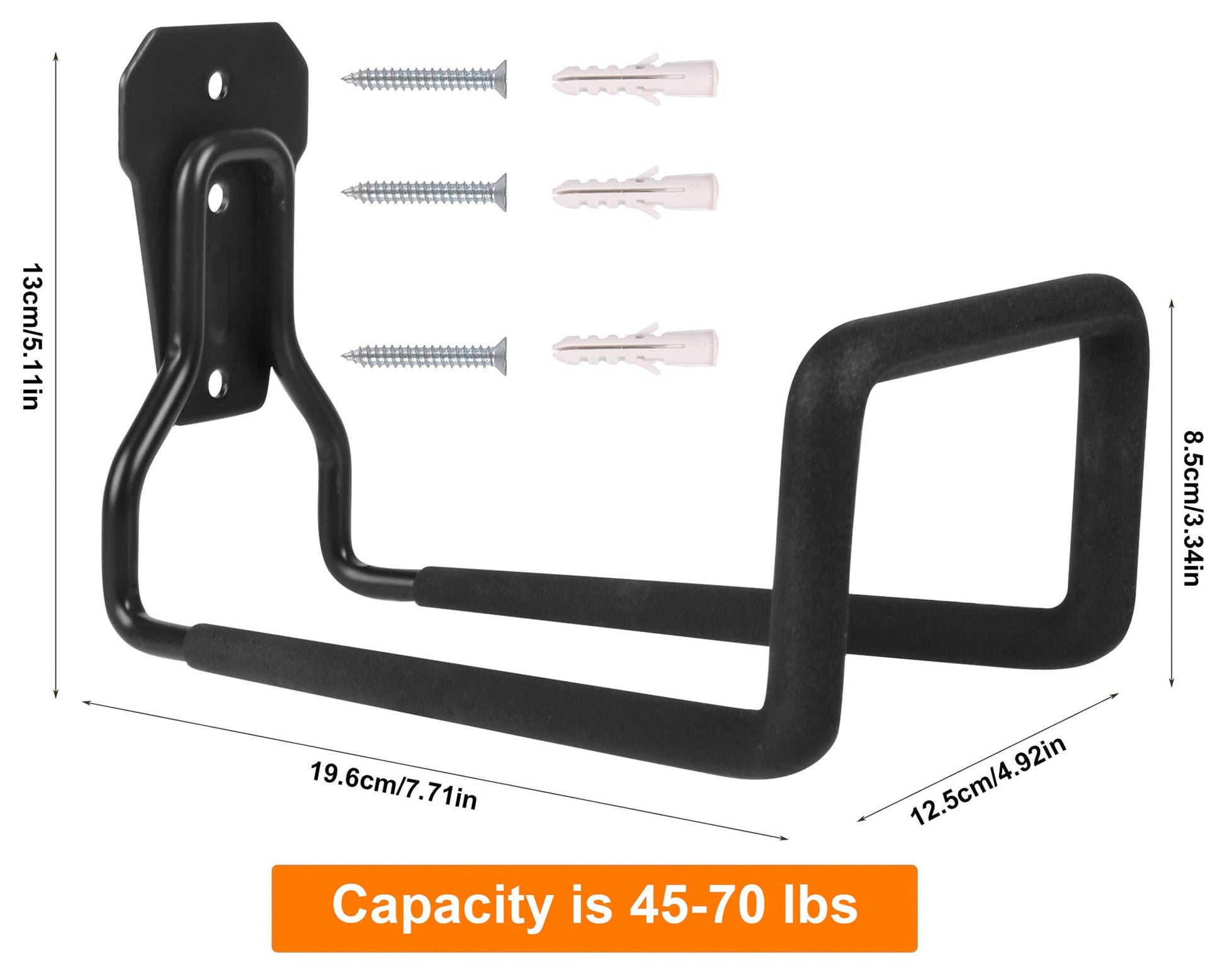 PeoMev Metal Garden Hose Holder - Heavy Duty Hose Hanger Wall Mounted Water Hose Holder for Outside Yard, Sturdy Hose Reel Hose Hooks for Water Hose