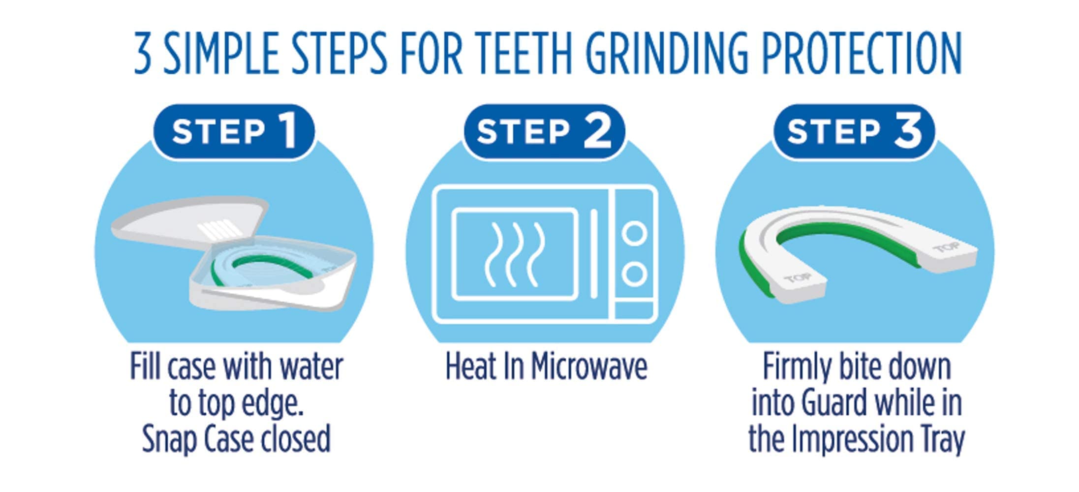 Oral-B Mouth Guard for Grinding Teeth at Night - Nighttime Dental Guard for Sleeping – Moldible Night Guard with Scope Mint Flavor – Less Than 3-Minutes for Custom Teeth Protection - 2 Pack