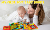 teytoy My First Soft Book,Nontoxic Fabric Baby Cloth Books Early Education Toys Activity Crinkle Cloth Book for Toddler, Infants and Kids Perfect for Baby Shower -Pack of 6