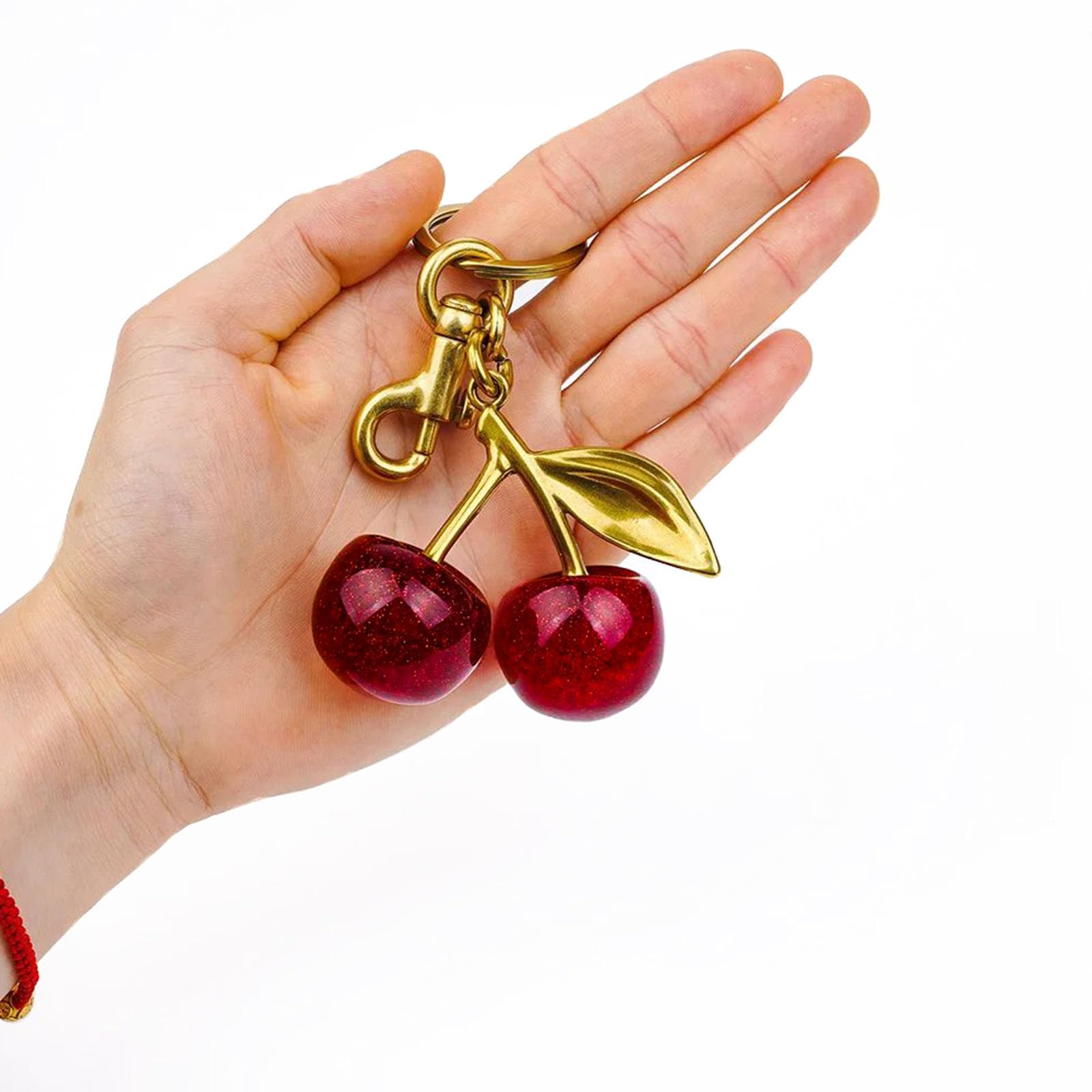 FASTFAIRY Keychain Cherry Bag Charms Purse: Key Chains Women Cute - Car keyrings leather handbags - Fashion enthusiasts