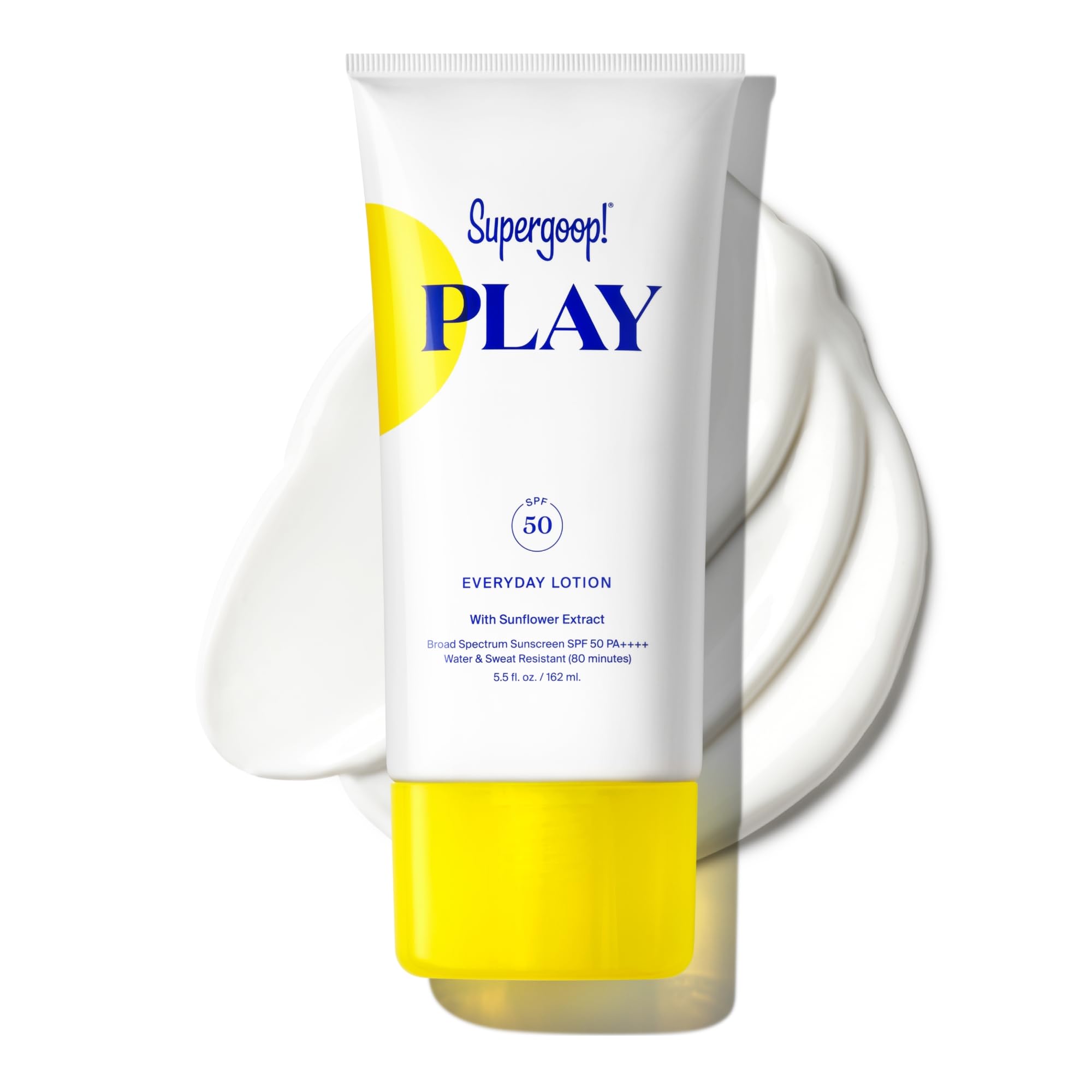 Supergoop! PLAY Everyday Lotion SPF 50 - Broad Spectrum Body & Face Sunscreen for Sensitive Skin - Great for Active Days - Fast Absorbing, Water & Sweat Resistant - 5.5 fl oz