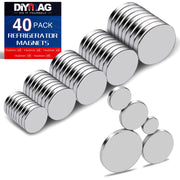 DIYMAG Small Rare Earth Magnets, 40 Pack, 5 Sizes - Neodymium Magnets for Refrigerator, DIY, Crafts, Kitchen & Office