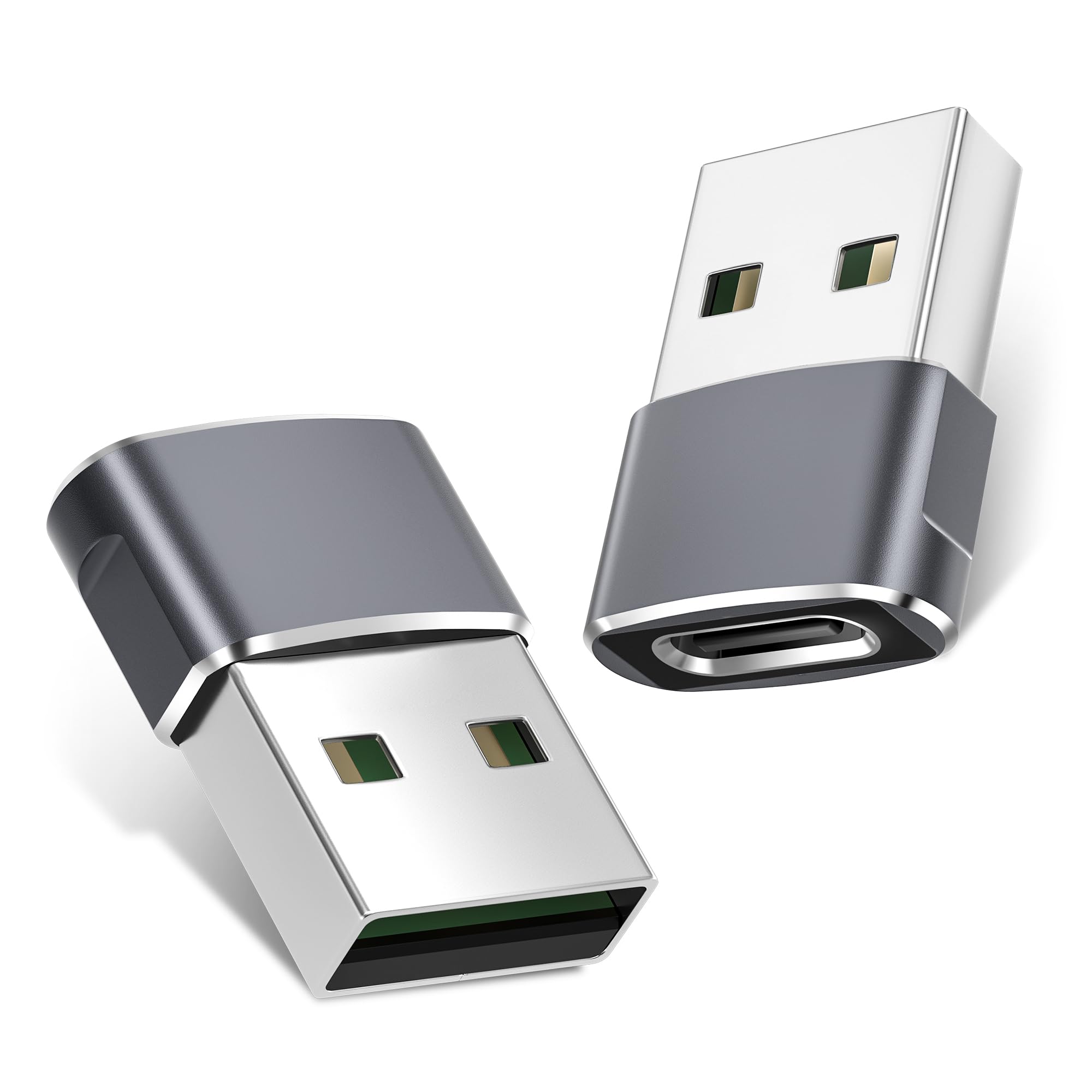 Basesailor لمحول شاحن USB إلى USB C لجهاز iPhone 17 16، عبوة من قطعتين، محول أنثى USBC إلى ذكر A OTG من النوع C لأجهزة Apple 15 14 Plus Max Watch Ultra iWatch S11 10 9 8، AirPods Pro 3، iPad Air 4 5، السيارة، S25 S24