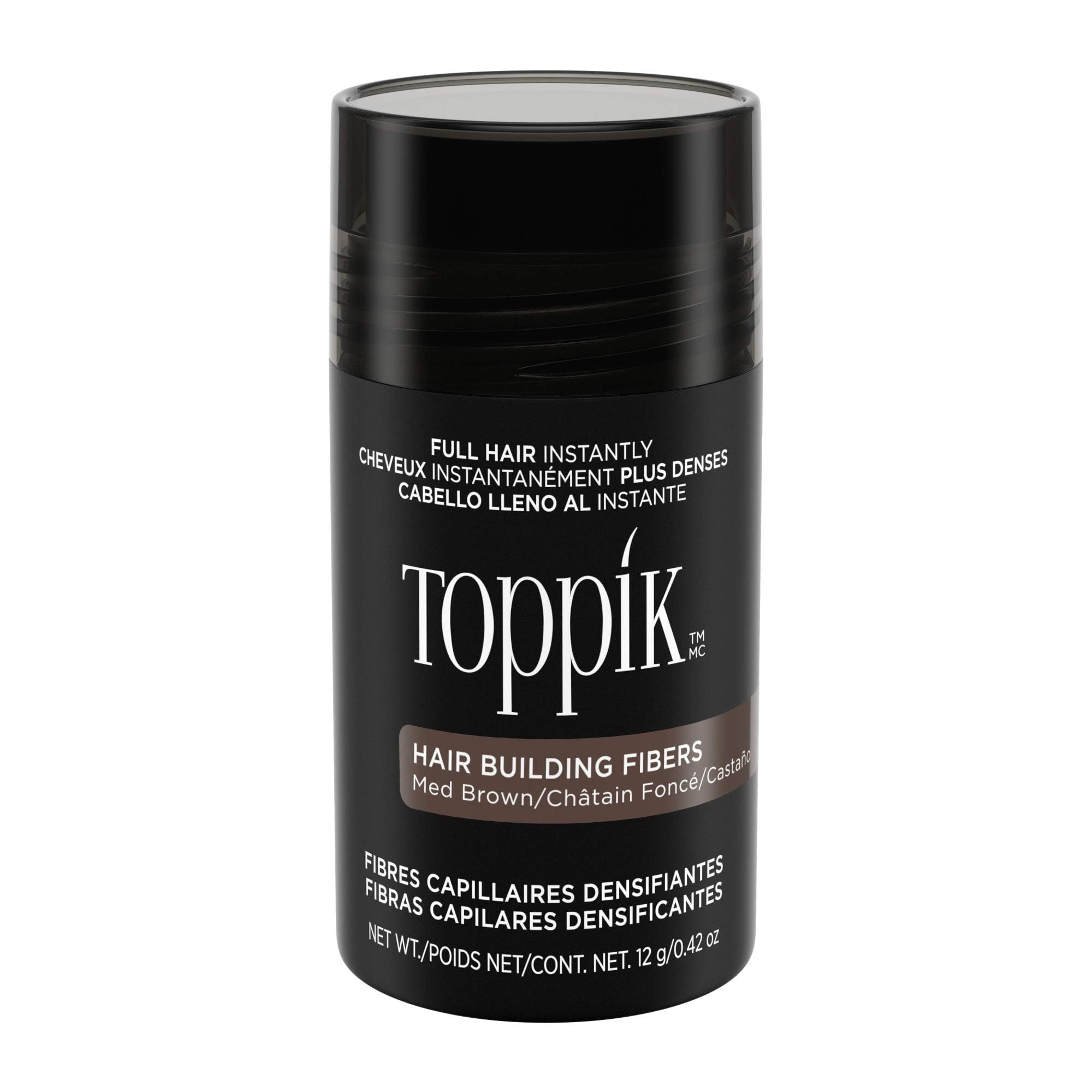 Toppik Hair Building Fibers, Dark Brown Hair Fibers, Hair Thickener for Thinning Hair, Hair Care to Create the Appearance of Thicker Hair, 0.42 OZ Bottle For Unisex