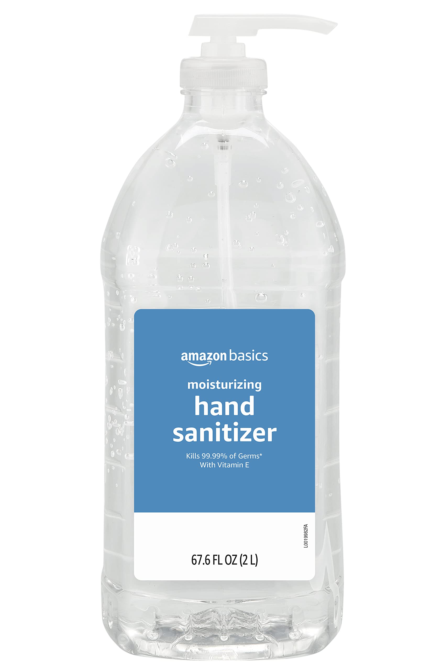 Amazon Basics Hand Sanitizer, Original Scent, Contains 62% Ethyl Alcohol, 67.60 Fl Oz (Pack of 1) (Previously Solimo