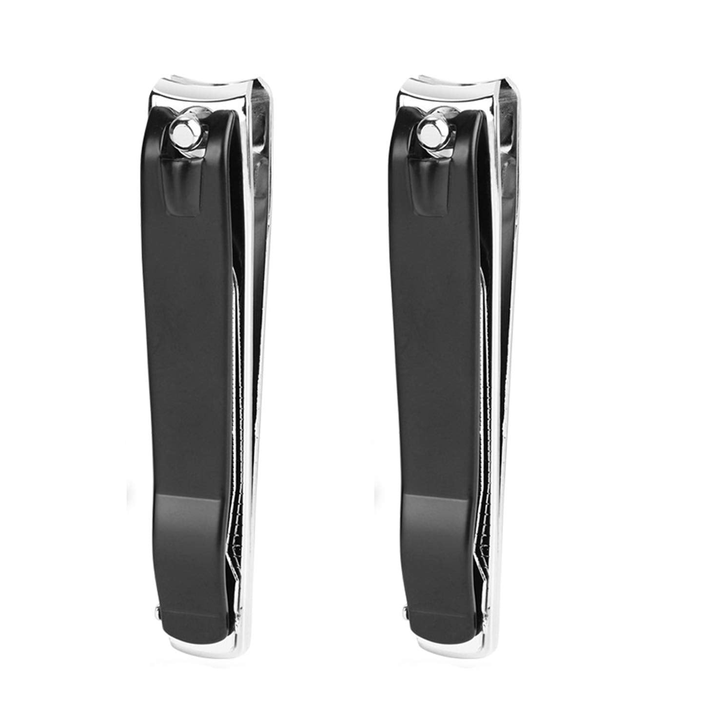 ICEYLI Large Nail Clippers Set,2 Pcs Premium Stainless Steel Fingernail & Toenail Clippers Curved Blade with Sharp and Sturdy Blade