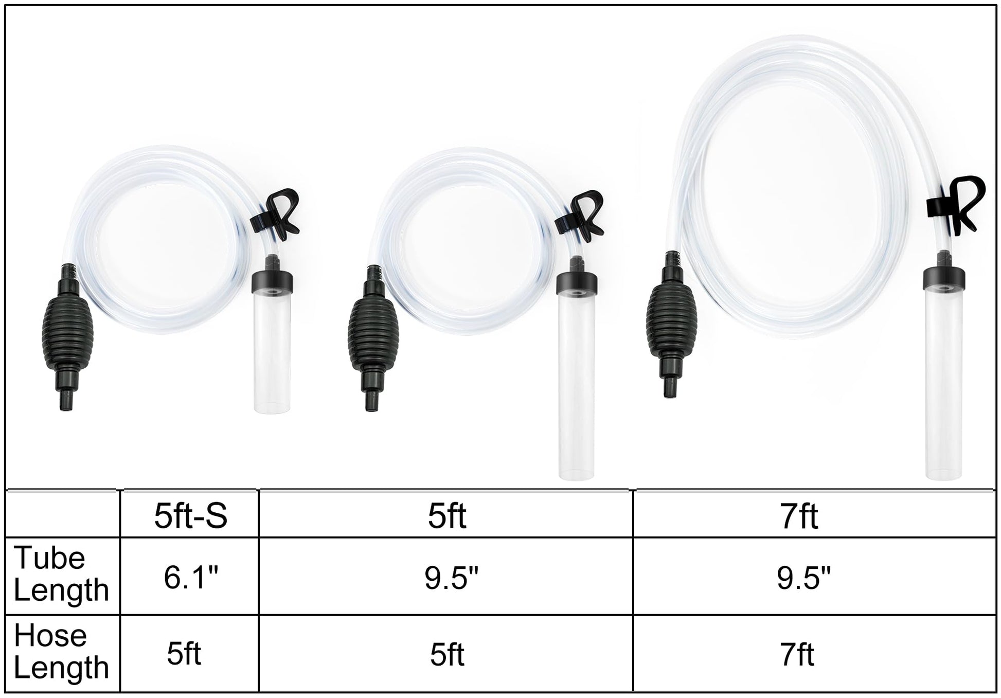 Laifoo 5ft Aquarium Siphon Vacuum Cleaner for Fish Tank Cleaning Gravel & Sand