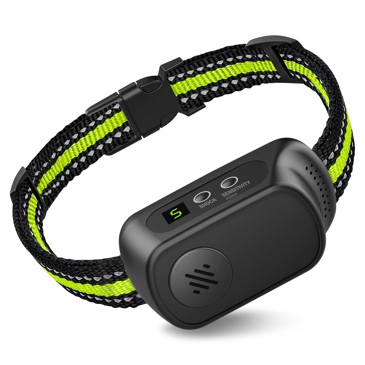 Wiederaufladbares Hunde-Bellhalsband mit Ton, Vibration und Schock, Anti-Bell-Halsband für kleine, mittlere und große Hunde, Humanes Hunde-Trainingsgerät mit 5 einstellbaren Empfindlichkeitsstufen