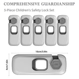 KIZZHISI 5 Pack Child Proof Refrigerator Lock, Baby Proofing Cabinet Locks, oven lock child safety, fridge lock, for Fridge, Drawers, Dishwasher, Oven, Cupboard, Closet, Adhesive, No Tools Need(Grey)