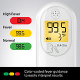 Braun No Touch 3-in-1 Thermometer, Measures Forehead, Liquid and Food Temps, Professional Accuracy and Color Coded Fever Guidance for Babies, Kids, Toddlers and Adults, FSA and HSA Eligible