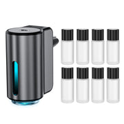 Smart Car Air Freshener, Car Air Freshener Diffuser, Car Diffuser Air Freshener with Three Adjustable Modes, Aromatizante para Carro, Car Diffuser with 8pcs Essential Oil(Black)