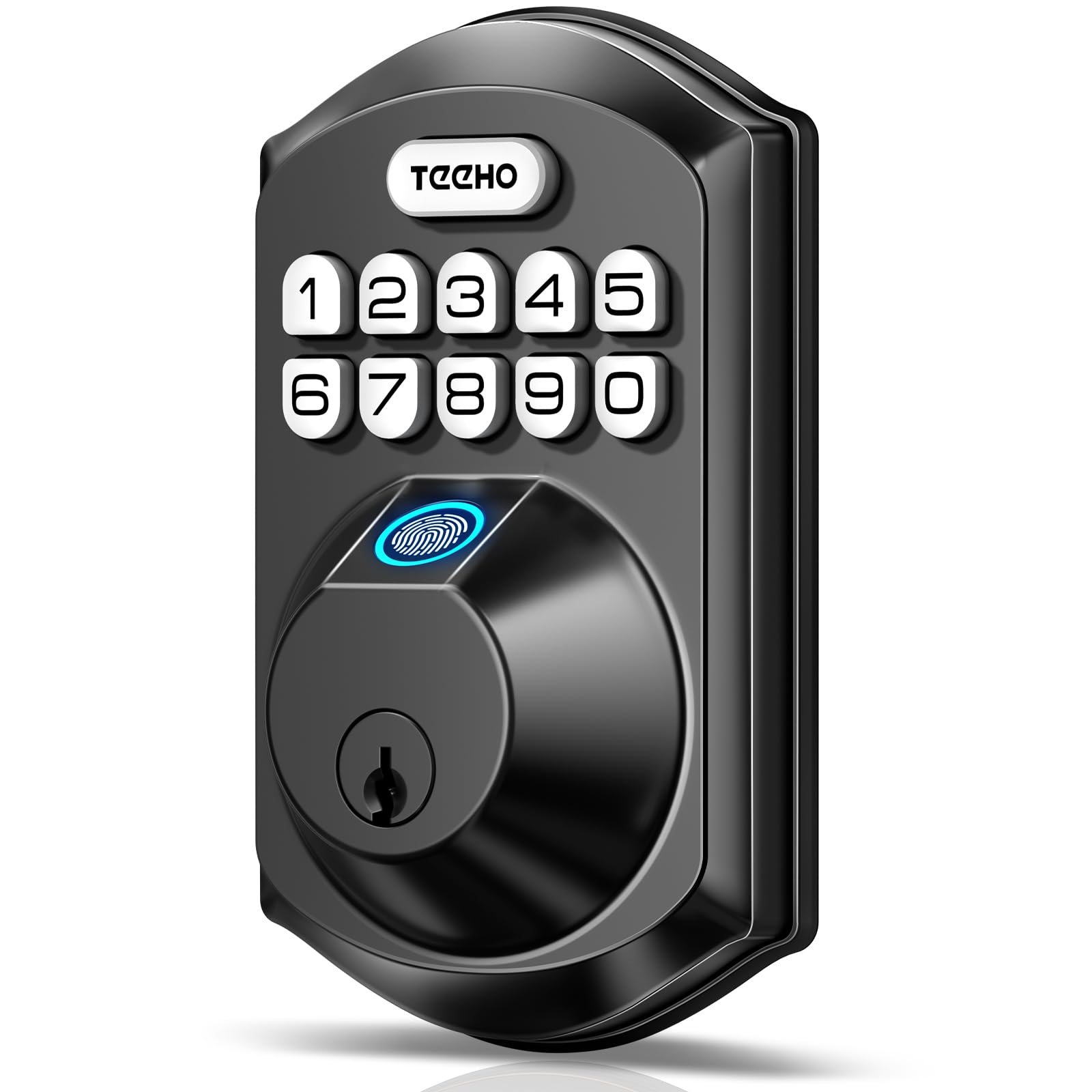 TEEHO TE002 Fingerprint Door Lock - Keyless Entry Door Lock - Electronic Keypad Deadbolt Lock - Smart Locks for Front Door - Door Lock with Code - Auto Lock - Easy Installation - Matte Black