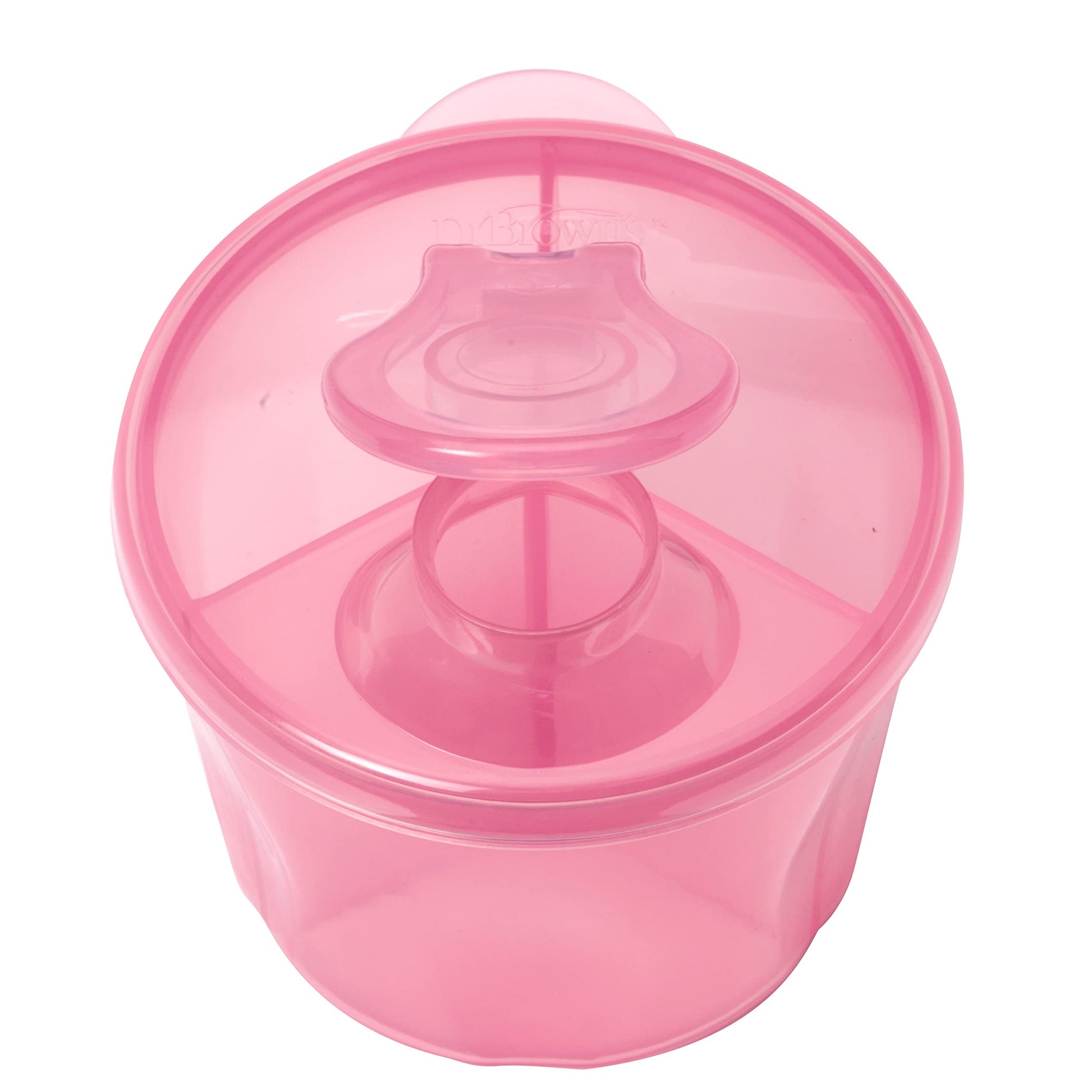 Dr. Brown's Baby Formula Dispenser with Snap-On Lid for On-the-Go Feedings,Milk Powder Dispenser for Traveling with Infant,Pink