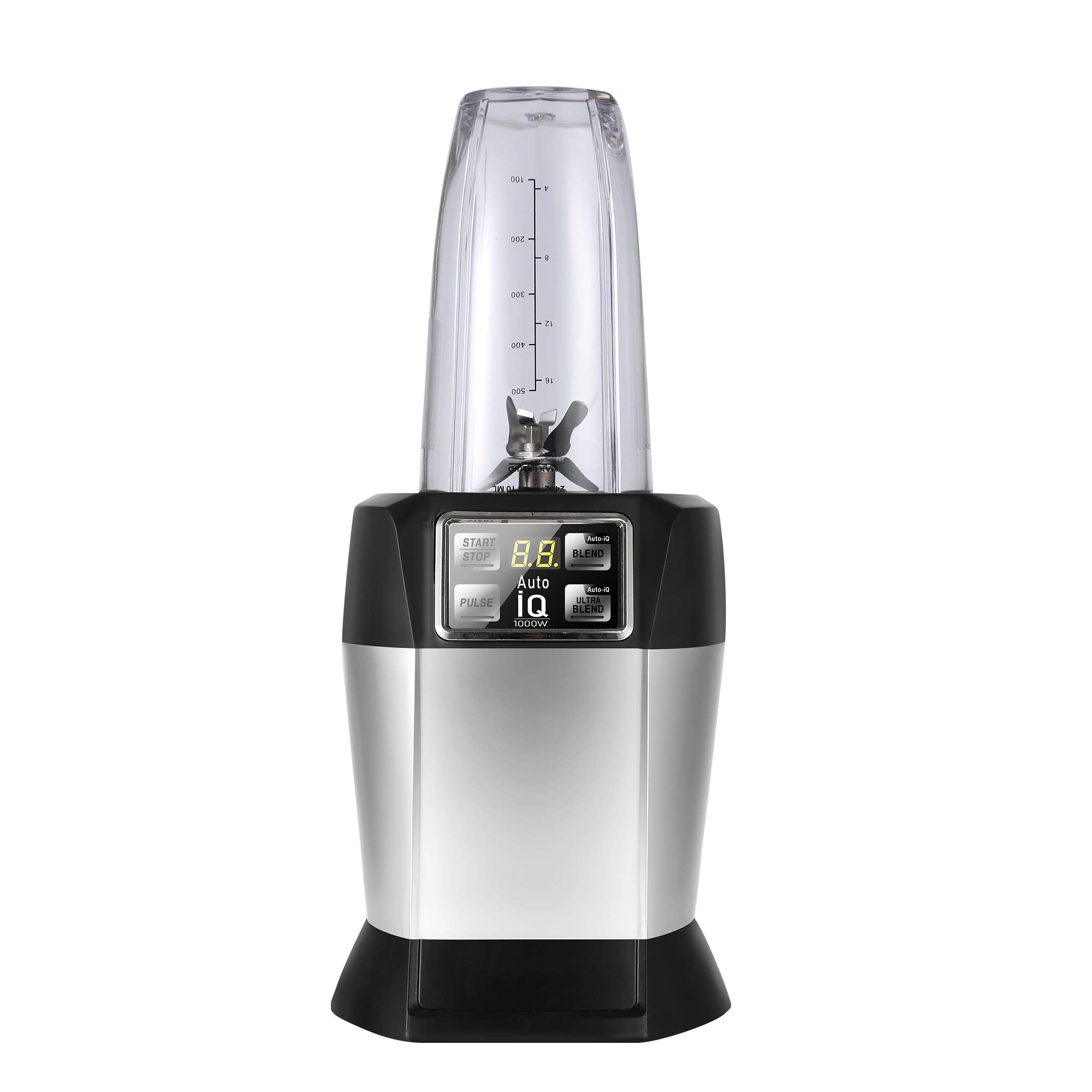 Blender Replacement Parts for Ninja, 24oz Ninja Blender Cups with To-Go Lids, 7 Fins Extractor Blade, Compatible with Nutri Ninja Auto iQ Blenders BL2012 BN801 BL480-30 BL640-30 BL642-30 NN100-30