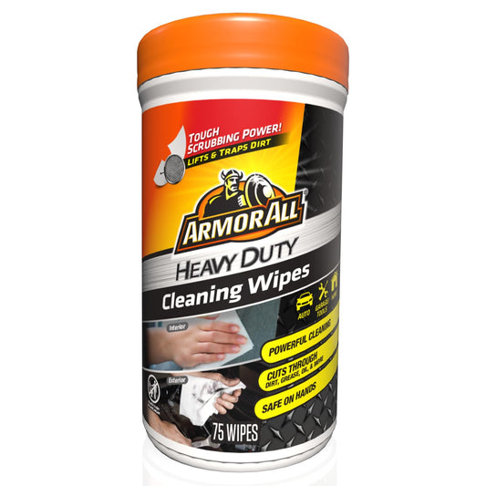 Armor All Heavy Duty Cleaning Wipes, Disposable Car Wipes (75 Count)