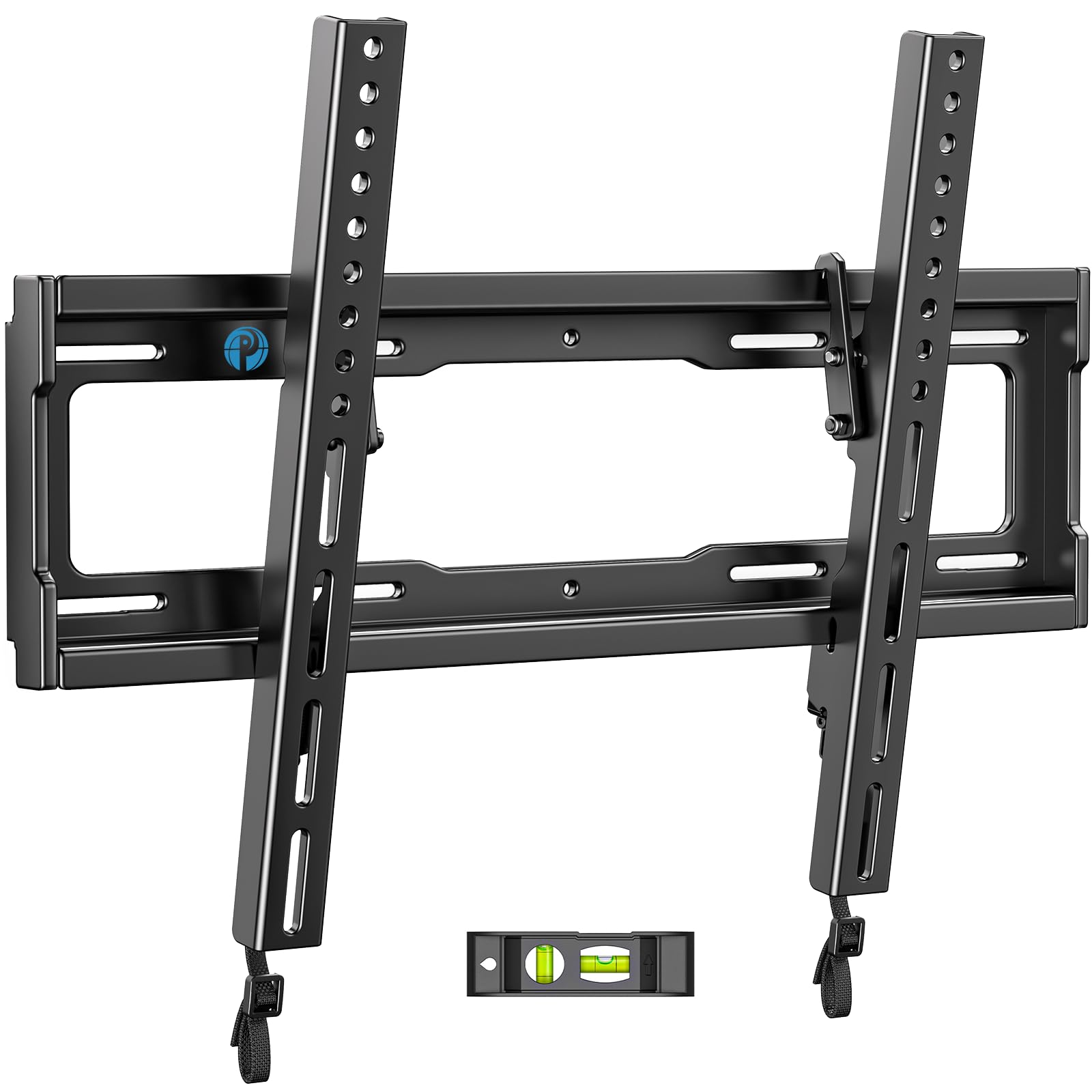 Pipishell UL Listed Tilt TV Wall Mount Bracket Low Profile for Most 23-55 Inch LED LCD OLED 4K Flat Curved TVs up to 99lbs Max VESA 400x400mm, 8ÃÂ° Tilting for Anti-Glaring, Fits 8-16 inch Wood Stud