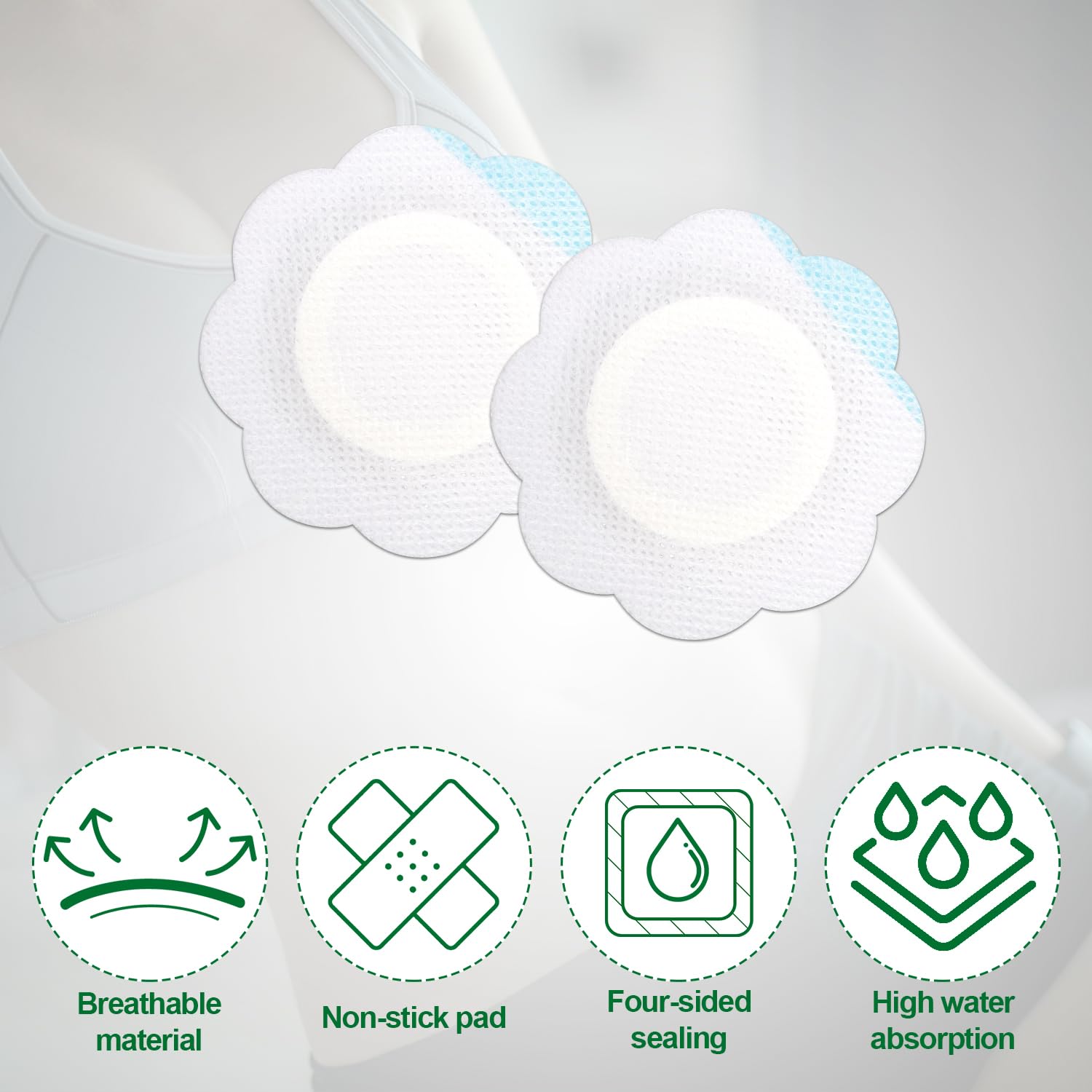 30pcs Castor Oil Pack Wrap for Belly Button, Self-Adhesive Disposable Castor Oil Belly Button Wrap Pads Spunlace Cloth Highly Absorbent Organic Cover Compress Patches No Wash (Oil Not Included)