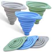 VAYRMEU Kitchen Funnel Set 3 Pack,Funnels for Kitchen Use Filling Bottles,Silicone Funnel Collapsible,Small Funnels for Filling Small Bottles
