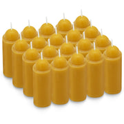 15-Hour Natural Beeswax Candles Compatible with Candle Lanterns - Smokeless Clean Long Lasting Burning for Outdoor, Camping, Emergency, Survival Emergency Preparedness- 20Pack