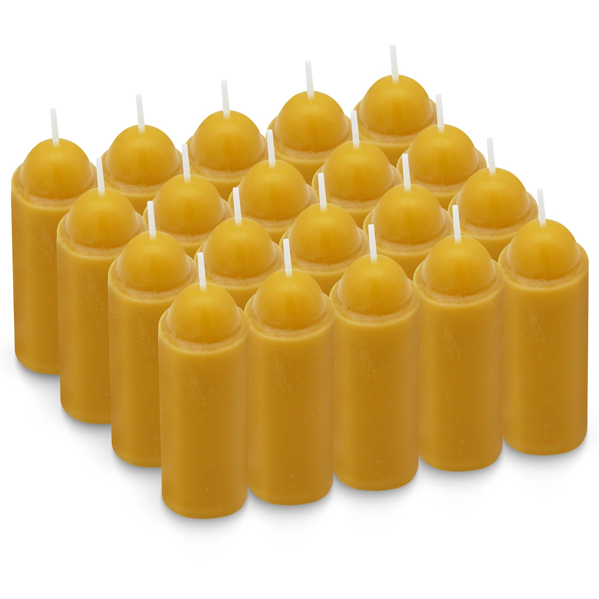 15-Hour Natural Beeswax Candles Compatible with Candle Lanterns - Smokeless Clean Long Lasting Burning for Outdoor, Camping, Emergency, Survival Emergency Preparedness- 20Pack