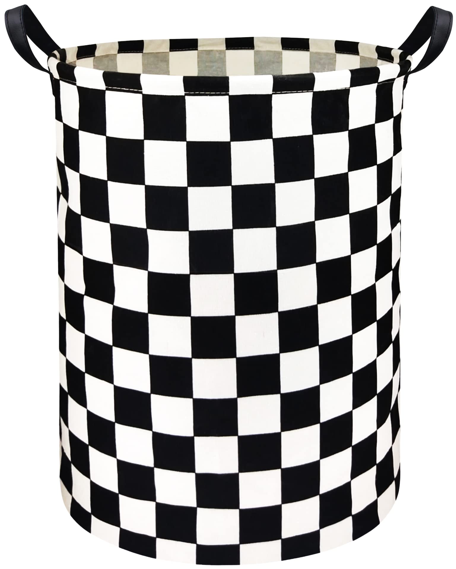 HIYAGON Boys Laundry Basket hamper Kids Hamper Car Toy Organizer Bins for Room Decor,Gift Basket for Bedroom(Racing Flag)