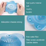 UMBWORLD Hair Catcher Silicone Hair Stopper Shower Drain Covers with Suction Cups Suit for Bathroom Bathtub and Kitchen 4 Pack