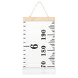 Mibote Baby Growth Height Chart Handing Ruler Wall Decor for Kids, Canvas Removable Height Growth Chart 79" x 7.9" (Black & White)