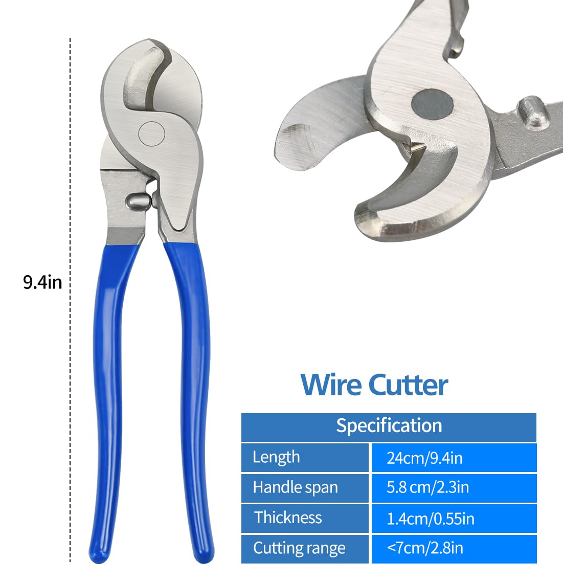 Cable Lug Crimping Tool with 170pcs Copper Wire Lugs, Wire Crimping Tool for AWG 10-1/0 Electrical Lug Crimper, with Cable Cutter, 210pcs Dual Wall Adhesive Heat Shrink Tubing