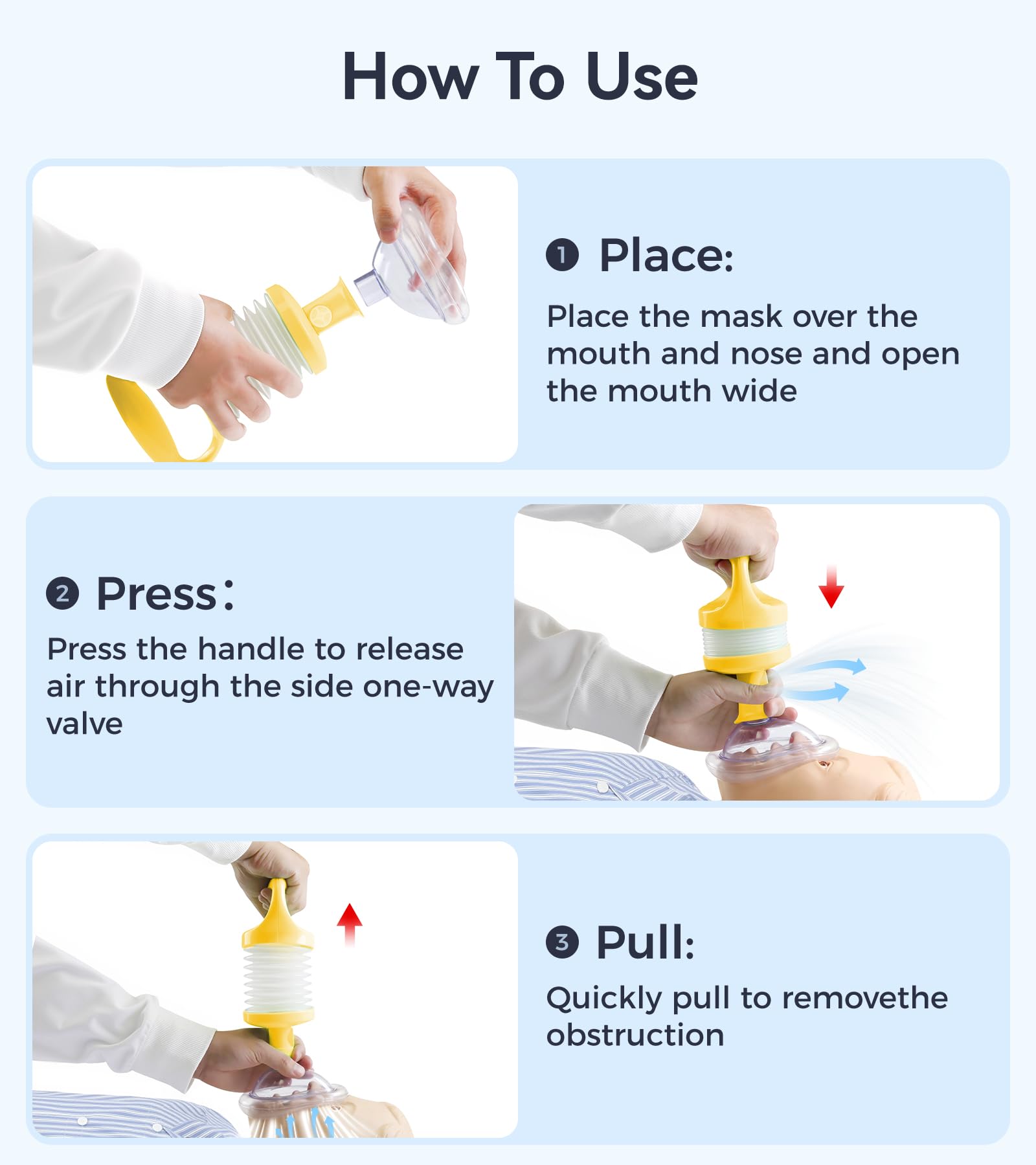 SFEIXE Portable Manual Suction Device for Upper Airway Clearance | Aspiration Device for Adults and Children