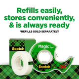 Scotch Magic Tape, 3 Rolls, Numerous Applications, Invisible, Engineered for Repairing, 3/4 x 300 Inches, Dispensered (3105)